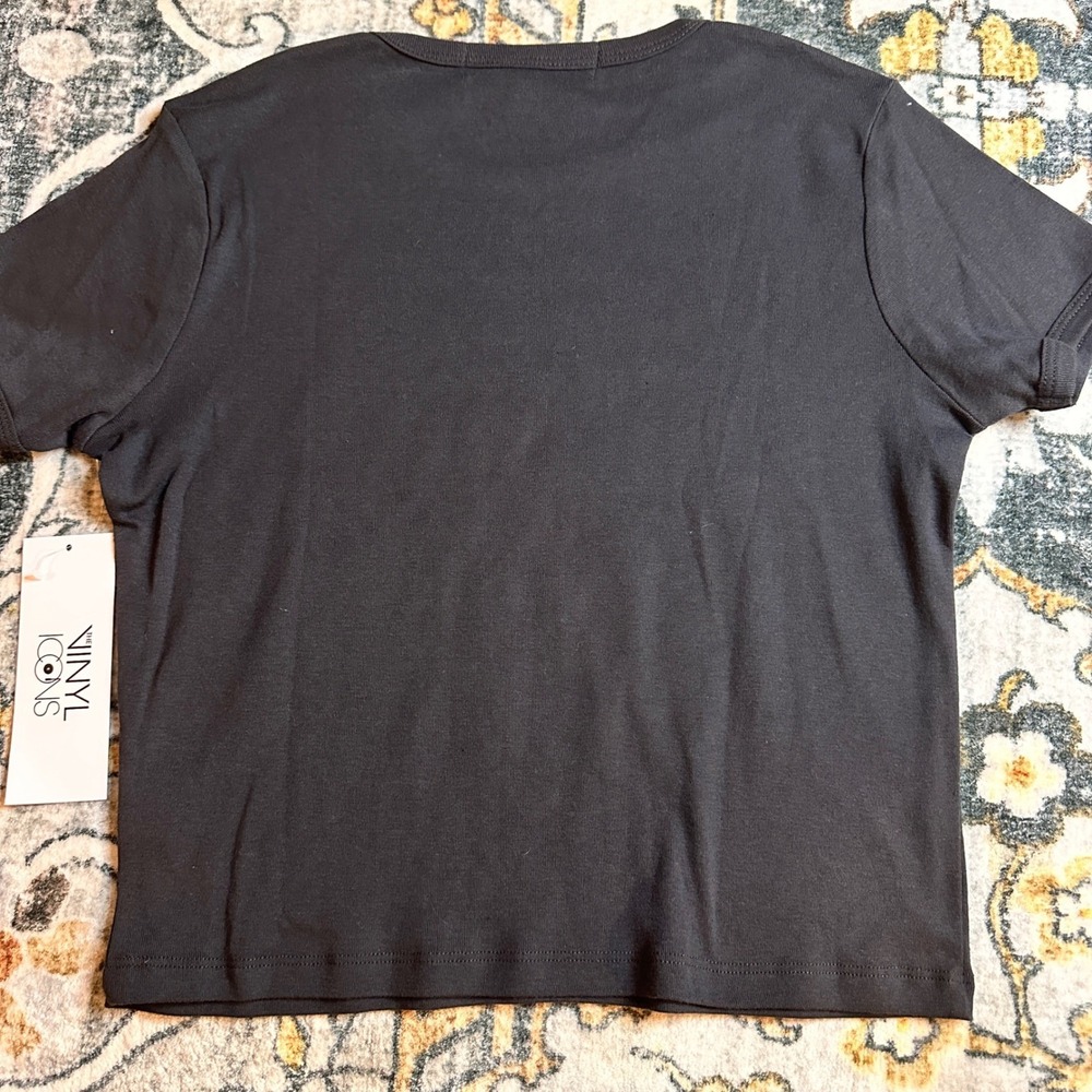 The Vinyl Icons Blondie Band T-Shirt Black Sunflower Juniors Large‎ NWT - Picture 6 of 6